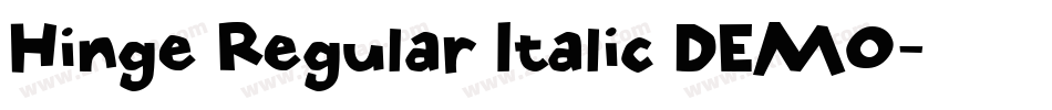 Hinge Regular Italic DEMO字体转换